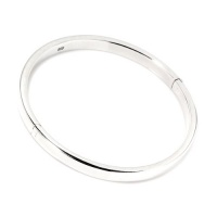 CleverEve Designer Series .925 Sterling Silver Bangle 13 grams - Hinged w/ Clasp 5mm x 60mm