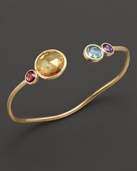 From the Jaipur collection, a multi-colored semi precious stone bangle, designed by Marco Bicego.