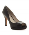 Expand your wardrobe with the perfectly poised and always versatile Danee peep-toe pumps by Nine West.