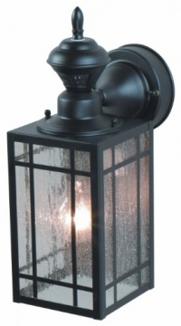 Heath/Zenith SL-4152-BK 150-Degree Motion-Activated Shaker Point Mission Style Decorative Lantern, Black