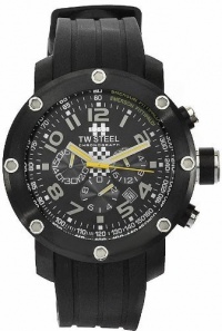 TW Steel Men's TW610 Emerson Fittipaldi Edition Black Rubber Chronograph Dial Watch