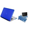 eForCity Clear Dark Blue Hard Shell Case Compatible With 13-Inch Macbook® Pro, W/ Free Dark Blue Keyboard Skin