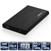 Sabrent Ultra Slim 2.5-Inch SATA to USB 2.0 External Aluminum Hard Drive Enclosure EC-UK25 (Black)