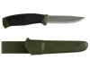 Morakniv Companion Fixed Blade Outdoor Knife with Sandvik Carbon Steel Blade, Military Green, 4.1-Inch