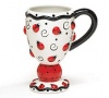 Adorable Ladybug Cappuccino Coffee Mug With Ladybugs And Swirls