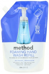 Method Foaming Hand Wash Refill Pouch Sea Minerals, 28 ounces Pouch (Pack of 6)