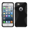 Fosmon HYBO Series TPU + PC Splash Design Case for Apple iPhone 5 (Black & Black)