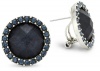 Rachel Leigh Adorned Midnight Round Stud Earrings