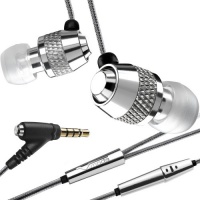 V-MODA Vibe Duo In-Ear Noise-Isolating Metal Headphone with Universal One-Button Mic (Chrome)