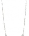 Judith Ripka Estate Sterling Silver and White Sapphire Chain Necklace, 34