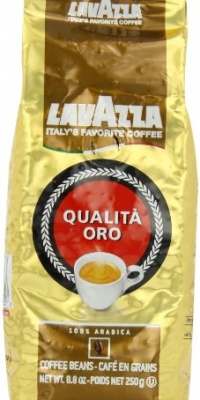 Lavazza Qualita Oro  Whole Bean Coffee, 8.8-Ounce Bags (Pack of 4)