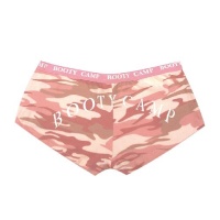 WOMEN'S BABY PINK CAMO BOOTY SHORTS