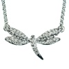 Crystal Dragonfly Silver-Tone Pendant Necklace: Made With Swarovski Elements