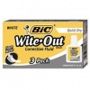 BIC Wite-Out Quick Dry Correction Fluid - 3 Pack (BICWOFQD324)