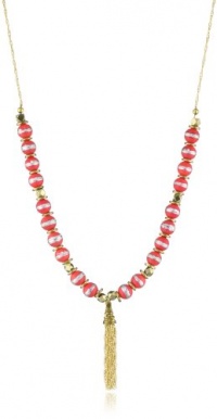 Vanessa Mooney Olivia Tassel Coral Necklace