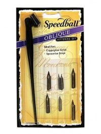 Speedball Oblique Pen Set set of 6