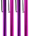 Bluecell 4 Pack of Purple Pink Stylus Universal Touch Screen Pen for Ipad 2 Ipod Iphone 4,4S,Kindle Fire,3g 3gs, Motorola Xoom, Samsung Galaxy Tab 8.9 10.1, Blackberry Playbook HTC Flyer Tablet