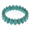 7.5 Turquoise Howlite Beads Stretchy Bangle Bracelet 14mm 7.5 Inch