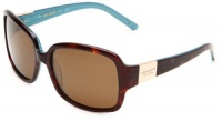 Kate Spade Women's LULU/P/S JEYP Rectangle Sunglasses,Tortoise Aqua Frame/Brown Lens,one size