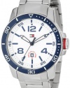 Tommy Hilfiger 1790846 Sport Stainless Steel Watch with Blue Bezel Watch