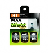 PIAA 10701 Night Tech 55 Watt H1 Upgrade Bulb - Pair