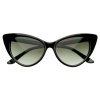 Super Cateyes Vintage Inspired Fashion Mod Chic High Pointed Cat-Eye Sunglasses