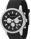 Michael Kors Watches Men's Black PU Chronograph (Black)