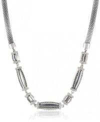 Judith Jack Tassels Sterling Silver Marcasite Crystal Multi-Barrel Frontal Necklace, 18