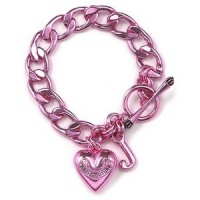 Juicy Couture 'Dreaming in Color' Neon Pink Starter Charm Bracelet