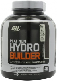 Optimum Nutrition Platinum Hydrobuilder, Chocolate Shake, 4.59 Pound Jar