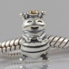 Queen Bee 14k Gold Plated Authentic 925 Sterling Silver Bead Fits Pandora Chamilia Biagi Troll Charms Europen Style Bracelets