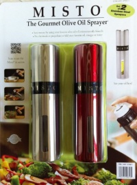 Misto Gourmet Olive Oil Sprayer (Set of 2) Silver & Red