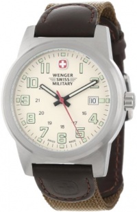 Wenger Swiss Military Men's 72901 Classic Field Ivory Dial Canvas Leather Military Watch