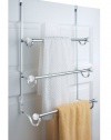 CHROME Over Door TOWEL RACK holder bathroom shower NEW