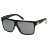 Designer Inspired Flat Top Square Plastic Aviator Sunglasses w/ Detailed Arms