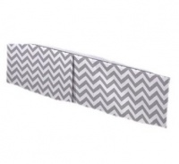 Zig Zag Gray Chevron Crib Skirt