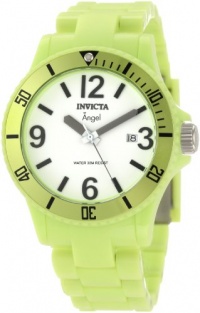 Invicta Women's 1211 Angel White Dial Neon Green Plastic Watch