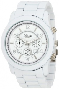 Breda Women's 2308-White Jordan Oversized Boyfriend White Watch