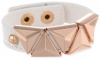 BCBGeneration White and Rose Gold Colored Triangle Bracelet