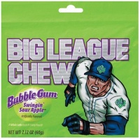 Big League Chew, Swingin' Sour Apple Bubble Gum, 2.12-Ounce Pouches (Pack of 12)