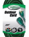 Coleman Cable 02356-05 40-Feet 16/3 Vinyl Landscape Outdoor Extension Cord, Green