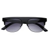 Flat Half Top Retro Style Shades Half Metal Frame Squared Eyewear Sunglasses