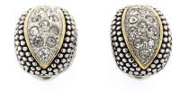 Designer Inspired Pave Center Elongated Earrings