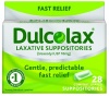 Dulcolax Laxative Suppositories, 28 Count