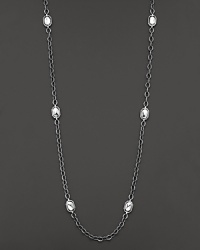 Sterling silver station necklace from the Lagos Silver Rocks Collection.