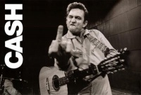 Johnny Cash (Middle Finger 2) Music Poster Print - 24 X 36 People Poster Print, 36x24 Music Poster Print, 36x24