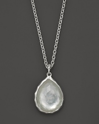 A faceted mother-of-pearl teardrop set in sterling silver. From the Wonderland Collection by Ippolita.