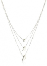 gorjana 3 Petal Sterling Silver Layered Petal Necklace