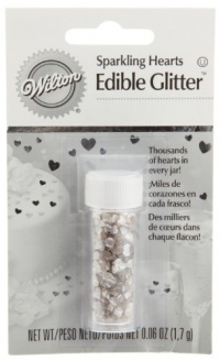 Wilton Edible Glitter, Silver Hearts