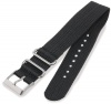 Timex T7B907 Weekender 20mm Black Nylon Slip-Thru Watch Strap